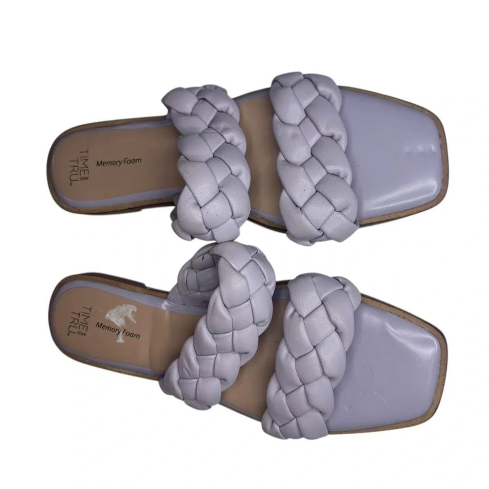Womens Time and True purple sandals size 7 ws14 - Picture 1 of 2